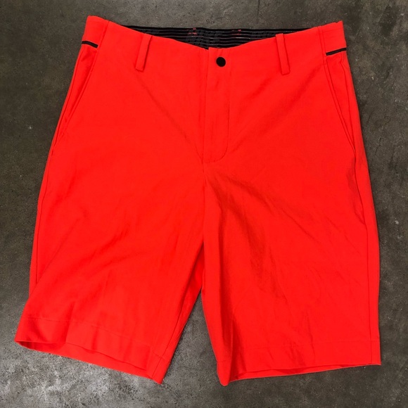 red nike golf shorts